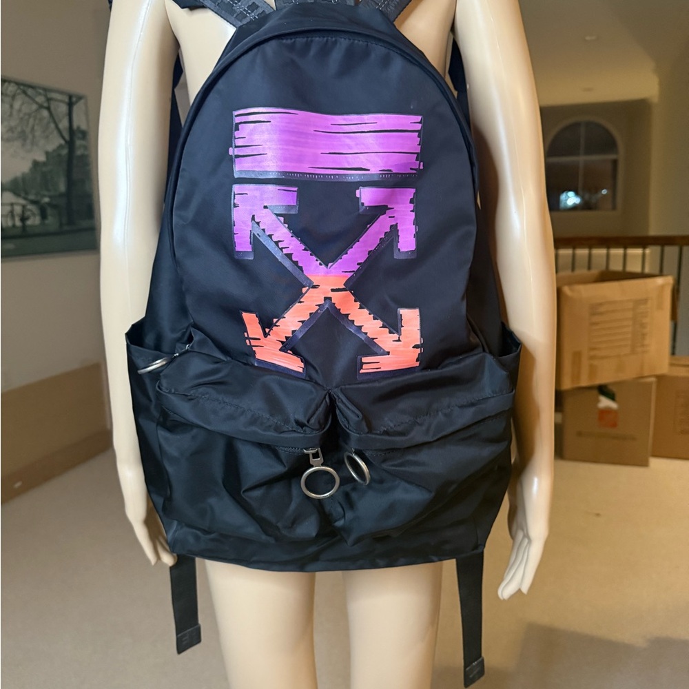 Off-White Black And Purple Backpack - image 3